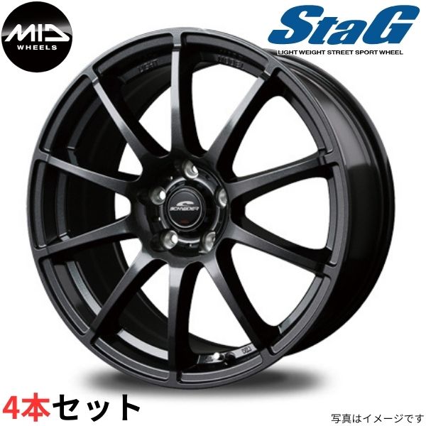 マルカ ホイール シュナイダー StaG トヨタ ウィッシュ 10系 MID  4本セット