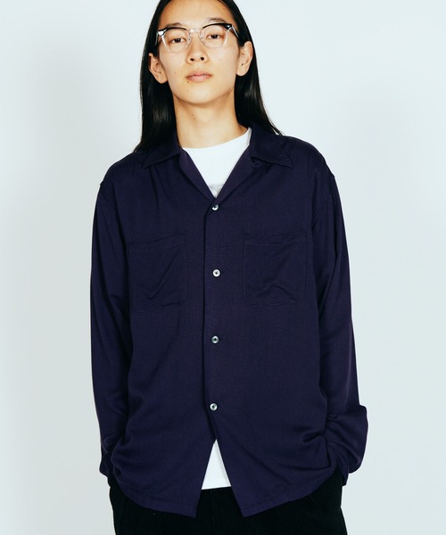 シャツ TOWN CRAFT/タウンクラフト SOLID LOOP COLLAR LS SHIRTS ソリッドループカラーLSシャツ メンズ レディー