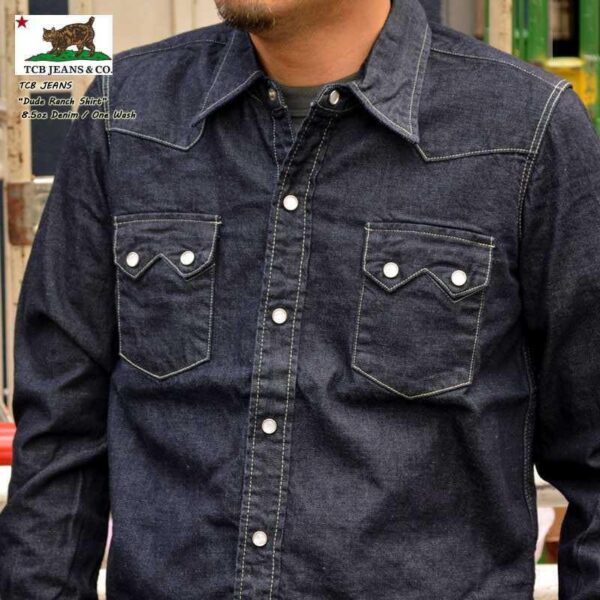 TCB jeans "Dude Ranch Shirt 8.5oz Denim" デュードランチシャツ 8.5ozデニム デニムシャツ ウエスタンシャツ [L/Sシャツ]