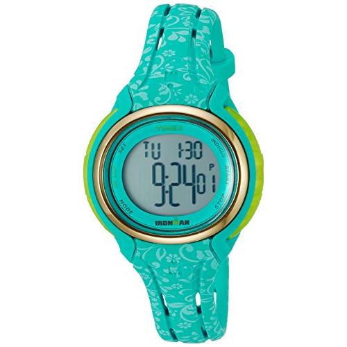 (タイメックス) Timex ミディアムサイズ アイアンマン スリーク 50 ラウンドシリコンストラップウォッチ Womens Standard ブルーフローラル(並行輸入)