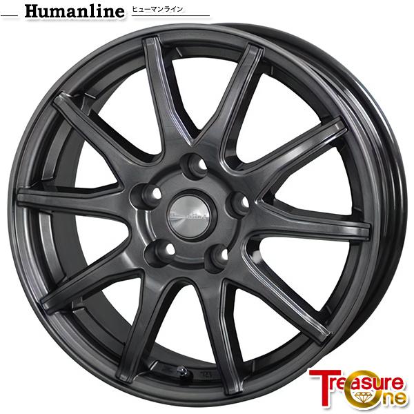 サマータイヤ ホイール4本セット 215/55R17インチ 5H100 ヒューマンライン S15 GM ラウフェン LH02