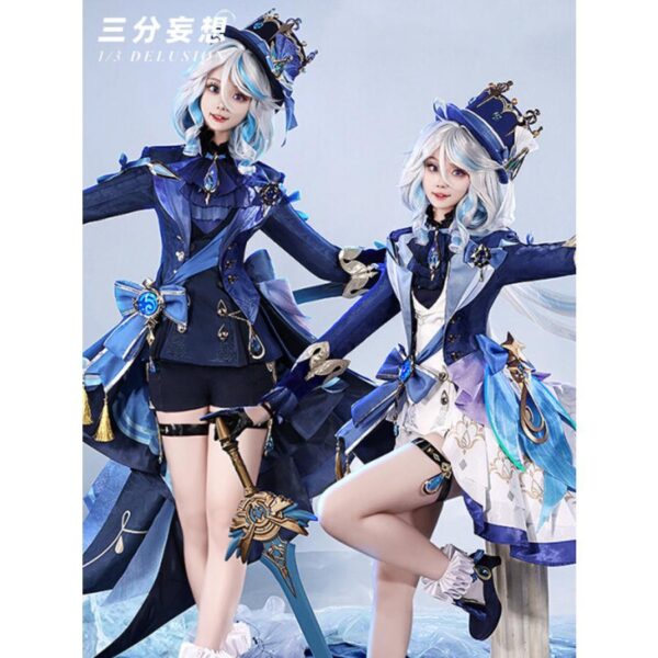 原神 Genshin 黒Ver フリーナ/Furina フォカロルス/Focalors コスプレ衣装/ウィッグ/靴 コスチューム