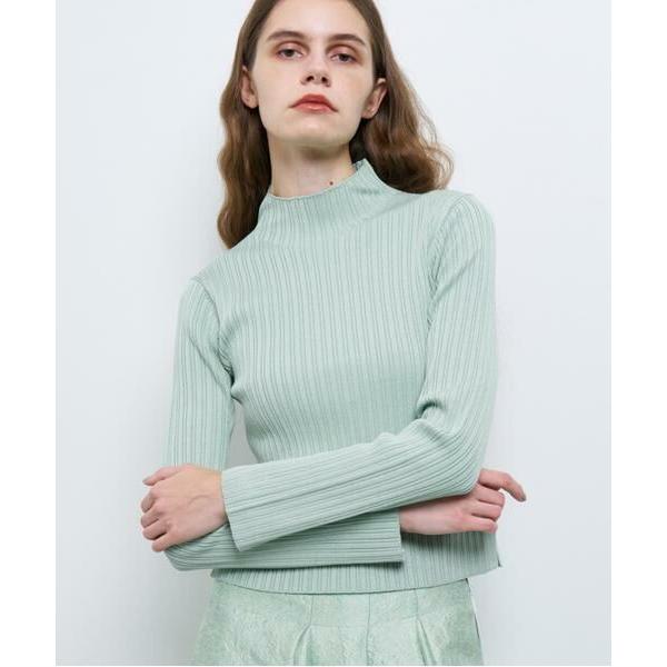 LANVIN en Bleu / ランバン オン ブルー ランダムリブハイネックニット