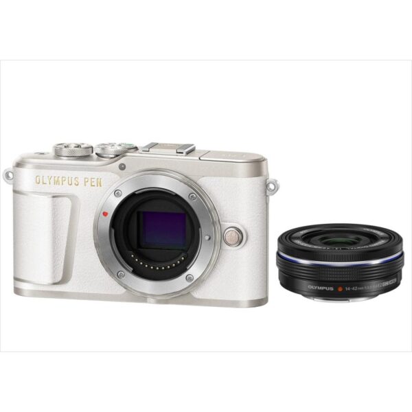 オリンパス OLYMPUS PL9 ホワイトボディ 14-42mm EZ ブラック レンズセット ミラーレス一眼 中古
