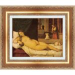 絵画 額縁付き 複製名画 世界の名画シリーズ ティツィアーノ・ヴェチェッリオ 「 ウルビーノのヴィーナス 」 サイズ 15号