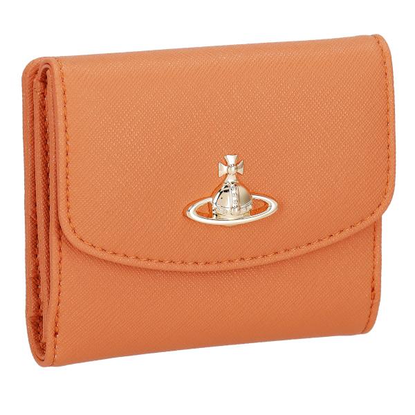 ヴィヴィアンウエストウッド Vivienne Westwood 折り財布 二つ折り財布 レザー レディース SAFFBIOGRN 51150028U F401 ORANGE オレンジ プレゼント