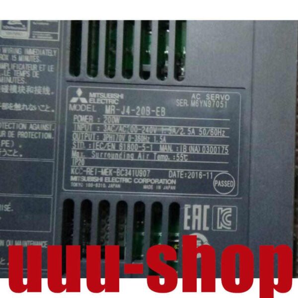 新品 在庫あり 未使用 6ヶ月保証 MR-J4-20B-EB サーボ ドライバー