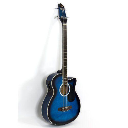 Blue Electric Acoustic Bass Guitar w/ Equalizer エレクトリックアコースティックギター エレアコ